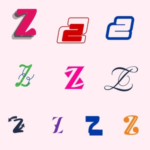 Z Letter Design Clipart