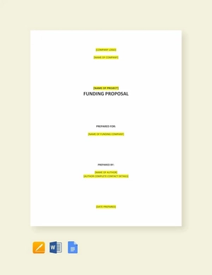 Funding Project Proposal Template