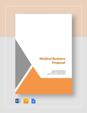 Medical Business Proposal Template Medical Business Proposal Template