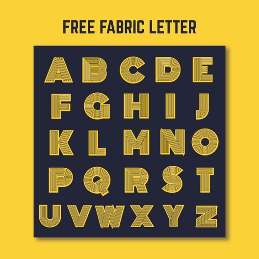 Fabric Letter Clipart