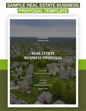 Sample Real Estate Business Proposal Template
