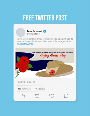 Anzac Day Twitter Post