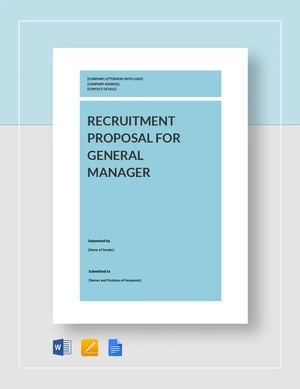 Recruitment Proposal Template Recruitment Proposal Template