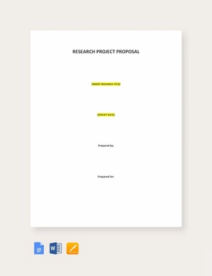 Research Project Proposal Template