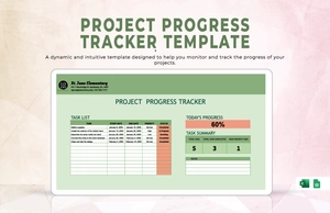 Project Progress Tracker Templates