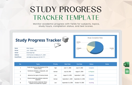 Study Progress Trackers Template