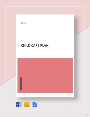 Child Care Plan Template