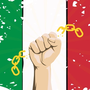 Italy Liberation Day Illustration