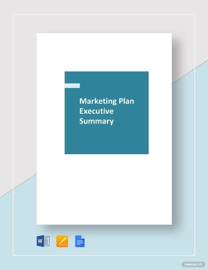 Marketing Plan Executive Summary Template
