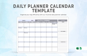 Daily Planner Calendar Template Daily Planner Calendar Template