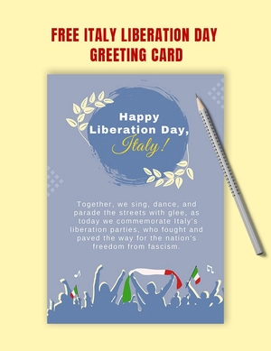 Italy Liberation Day Greeting Card