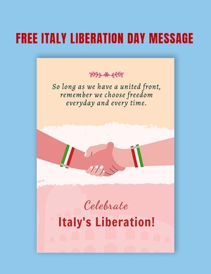 Italy Liberation Day Message