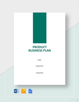 Product Business Plan Template