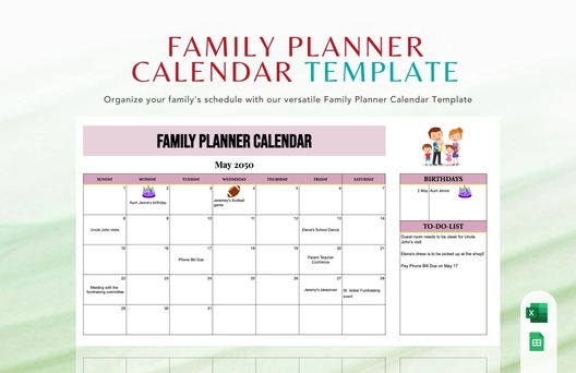 Family Planner Calendar