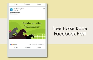Horse Race Facebook Post Horse Race Facebook Post