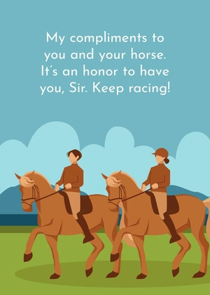 Horse Race Greeting Card