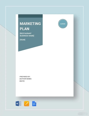 Restaurant Marketing Plan Template