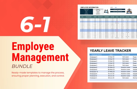 6 Employee Management Excel Template Bundle