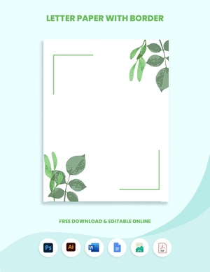 Letter Paper with Border