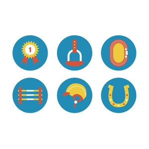 Horse Race Symbols Clipart