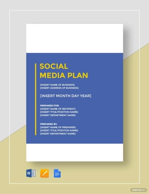 Social Media Plan Template