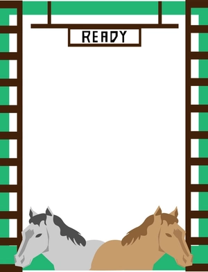 Horse Race Border Horse Race Border