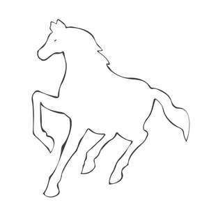 Horse Race Outline Clipart