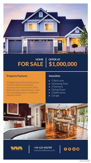 Real Estate Listing Digital Signage Template