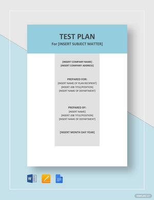 Test Plan Template Test Plan Template