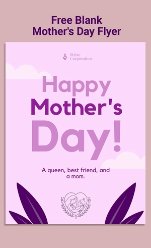Blank Mother's Day Flyer