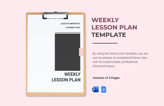 Weekly Lesson Plan Template