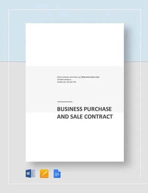 Business Purchase and Sale Contract Template