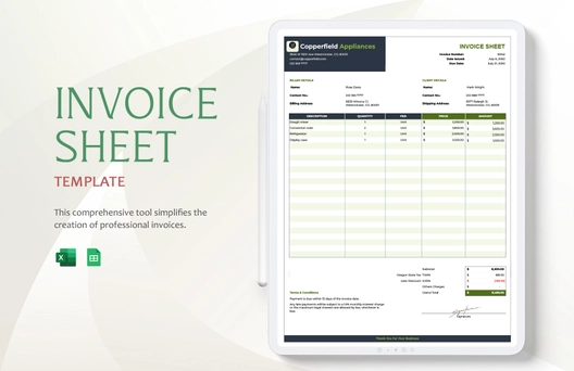 Invoice Sheet Template Invoice Sheet Template