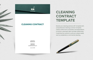 Cleaning Contract Template