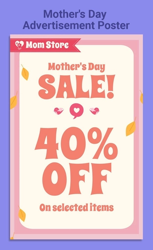 Mother's Day Advertisement Poster