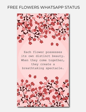 Flowers Whatsapp Status