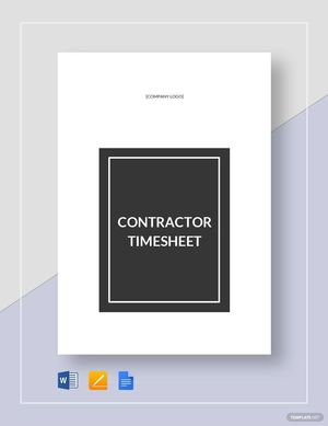 Contractor Timesheet Template