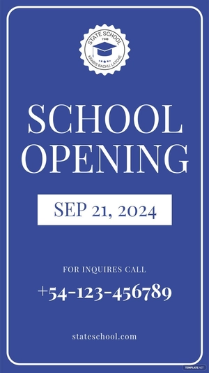 School Opening Digital Signage Template