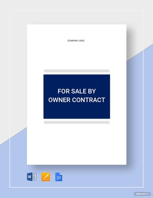 For Sale By Owner Contract Template