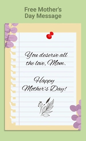 Mother's Day Message