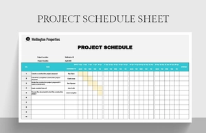 Project Schedule Sheet