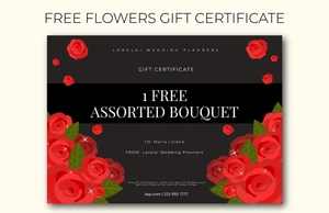 Flowers Gift Certificate