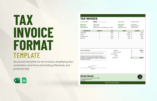 Tax Invoice Format