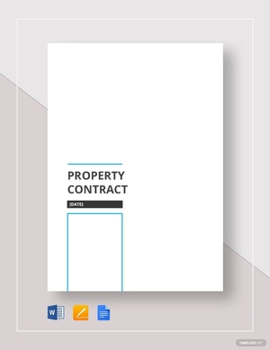Property Contract Template Property Contract Template