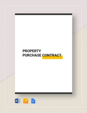Property Purchase Contract Template