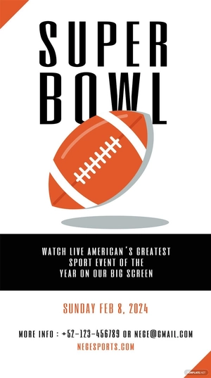 Super Bowl Digital Signage Template