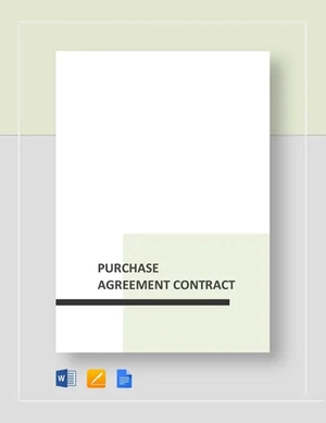 Purchase Agreement Contract Template