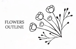 Flowers Outline Clipart