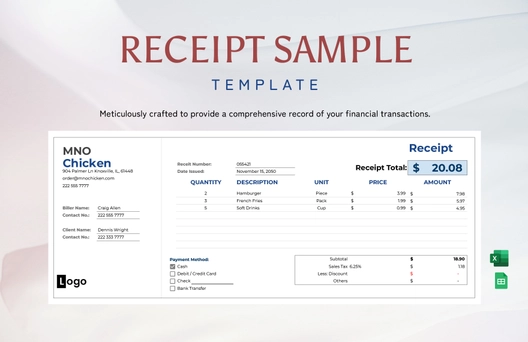 Receipt Sample