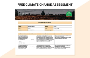 Climate Change Assessment